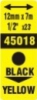 Pásky D1 pro elektronické štítkovače DYMO černá na žluté - 12mm