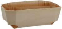 Pečící forma + dřevěná odnosová miska, 175 x 115 x 57 mm, 20 ks