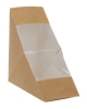 Box na sendvič kraft s okénkem, 17 x 12 x 9 cm, 500 ks