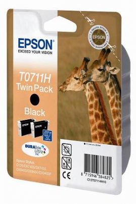 EPSON cartridge T0711H black twinpack (žirafa)