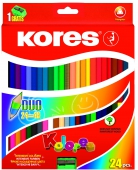 Pastelky Kores DUO 24 ks (48 barev)