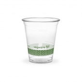 Průhledný PLA kelímek s logem, 300 ml, Ø 9,6 cm, 250 ks