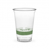 Průhledný PLA kelímek s logem, 400 ml, Ø 9,6 cm, 250 ks