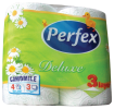 Toaletní papír Perfex Deluxe Heřmánek, 3 vrstvý, bílý