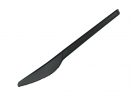 Nůž černá - CPLA pevná, 16,8 cm, 50 ks