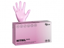 Rukavice nitrilové růžové-perleťové "M" nepudrované, 100ks