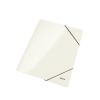 Desky na spisy Leitz WOW, 3chl. + gumička - perleťová bílá