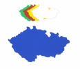 Mapa ČR plastová