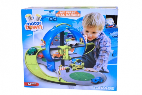 MOTOR TOWN - SKLÁDACÍ GARÁŽ KUFŘÍK + 1 AUTO
