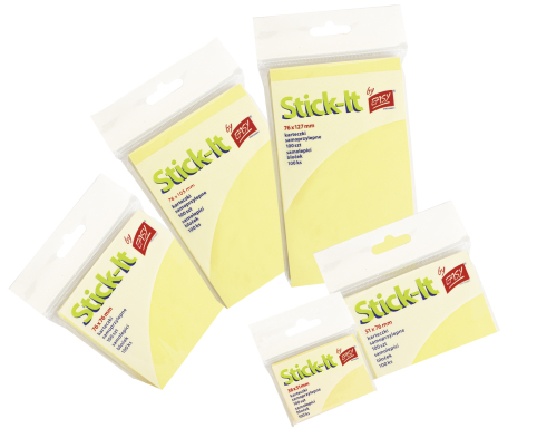 Bloček samolepicí EASY 38x51mm 100listů žlutá
