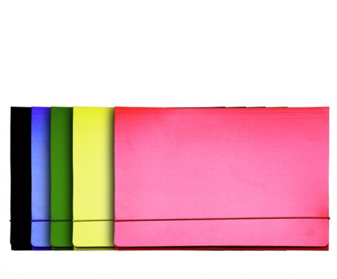 Desky papírové s gumičkou, 3 chlopně, modré