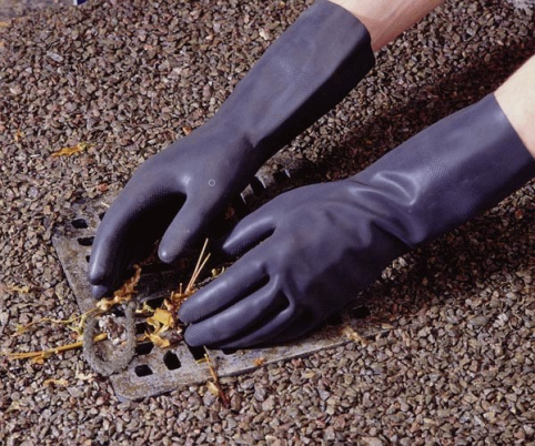 Rukavice SHIELD GI/6406 gumové silné černé, L Rukavice SHIELD GI/6406 gumové silné černé, L