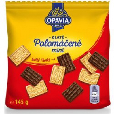 Opavia Zlaté polomáčené sušenky mini hořké 12x145g