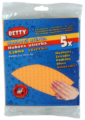 Houbová utěrka BETTY 16 x 18 cm, 5 ks