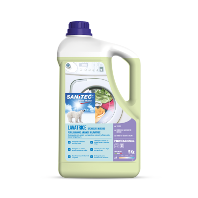 SANITEC WASHDET, tekutý prací prostředek pro bílé i barevné prádlo s vůní orchideje 100 PD, 5 kg