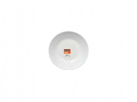 Talíř hluboký skleněný ZELIE 22,5cm BÍ