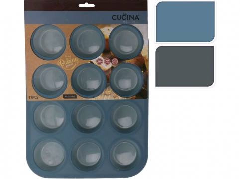Forma na muffiny 12ks 33x25x3cm silikon mix barev