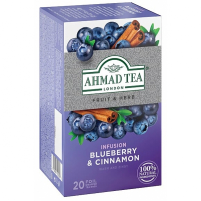 Čaj Ahmad Tea Blueberry+Cinnamon ALU 20x2g