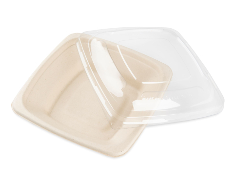 Salátová miska hranatá EKO cukrová třtina 470 ml, 50 ks