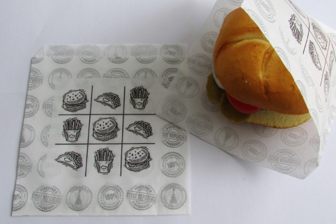 Sáčky na hamburger FAST FOOD 16 x 17 cm, 500 ks