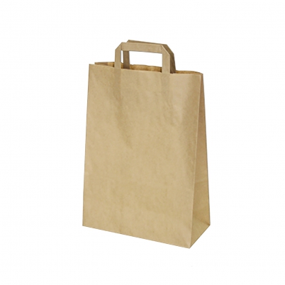 Papírová taška hnědá 22+10 x 28 cm, 250 ks