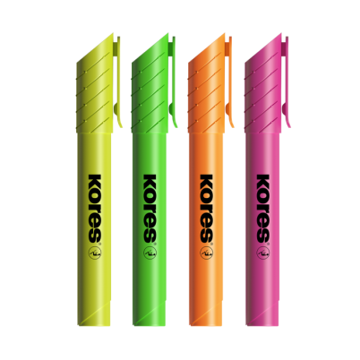 Zvýrazňovač Kores High Liner Plus - sada 4  barvy