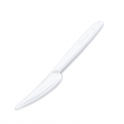 Nůž pevný vratný bílý PP 18,5 cm, 50 ks
