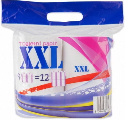 Toaletní papír XXL, bílý 100% celulóza, 50m