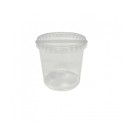 Kbelík kulatý PP transparentní 1080 ml s ručkou