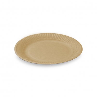 Papírový talíř nepromastitelný kraft Ø18 cm, 100 ks