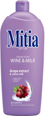 Mitia tekuté mýdlo Wine&Milk 1l náplň