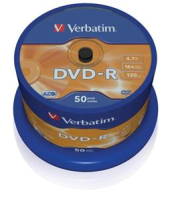 VERBATIM DVD-R(50-Pack)Spindle/General Retail/16x/4.7GB 