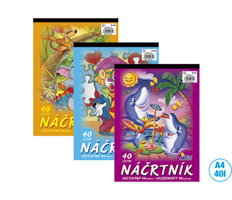 Náčrtník A4 40l N44 Náčrtník A4 40l N44