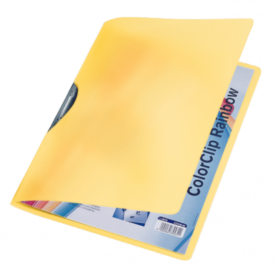 Desky barevné plastové LEITZ s vyklápěcím klipem - žlutá
