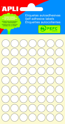 malá balení etiket 378 ks bílé - APLI