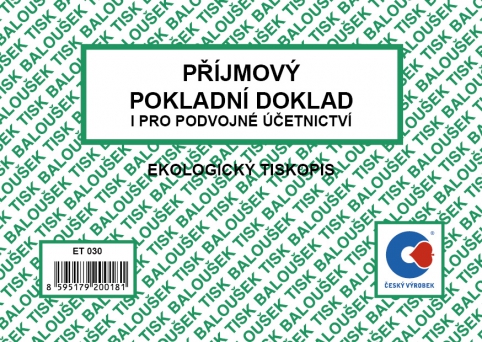 Příjmový pok.dok. i pro pod.úč. A6 ET030