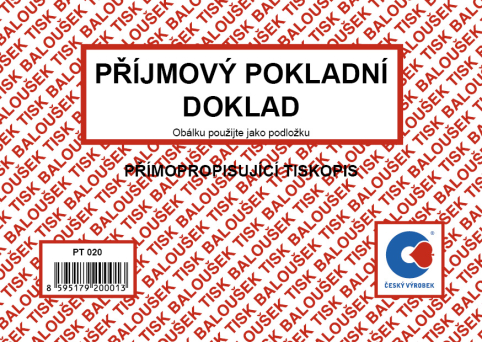 Příjmový pokladní doklad A6 PT020