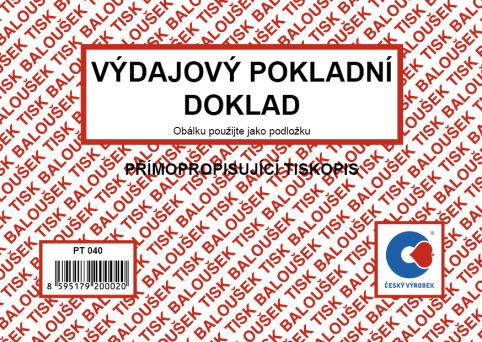 Výdajový pokladní doklad A6 PT040