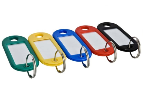 PŘÍVĚSKY NA KLÍČE 10 ks, žlutá PŘÍVĚSKY NA KLÍČE 10 ks, žlutá