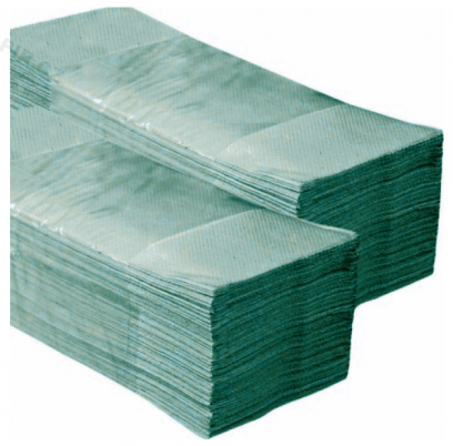 Papírové ručníky Z-Z, 1 vrstvé, 250ks, zelené