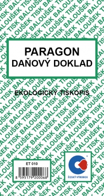 Paragon - daňový  doklad ET010