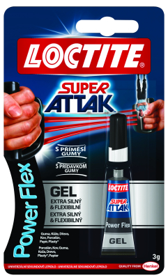 Sekundové lepidlo Loctite Super Attak gel, 3g - HENKEL Sekundové lepidlo Loctite Super Attak gel, 3g - HENKEL