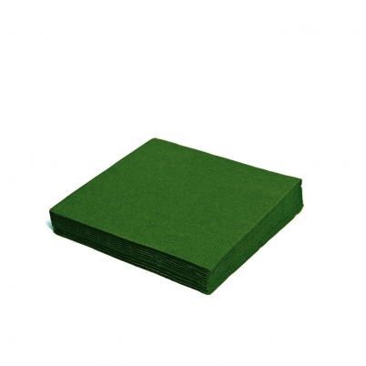 Ubrousky 1-vrstvé, 33 x 33 cm tmavě zelené, 100 ks