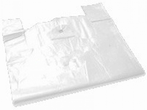 Mikrotenová taška 30 + 15 x 53 cm 10 kg, bílá